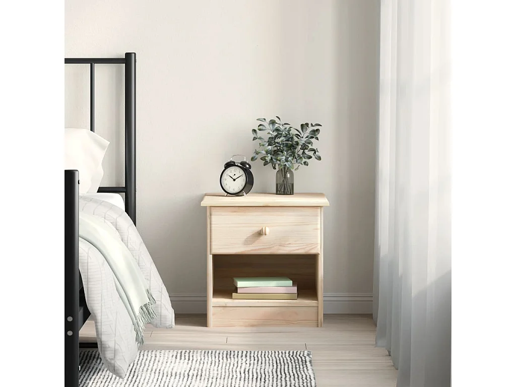 Table de chevet-Table d'appoint ALTA 41x35x41 cm bois de pin massif