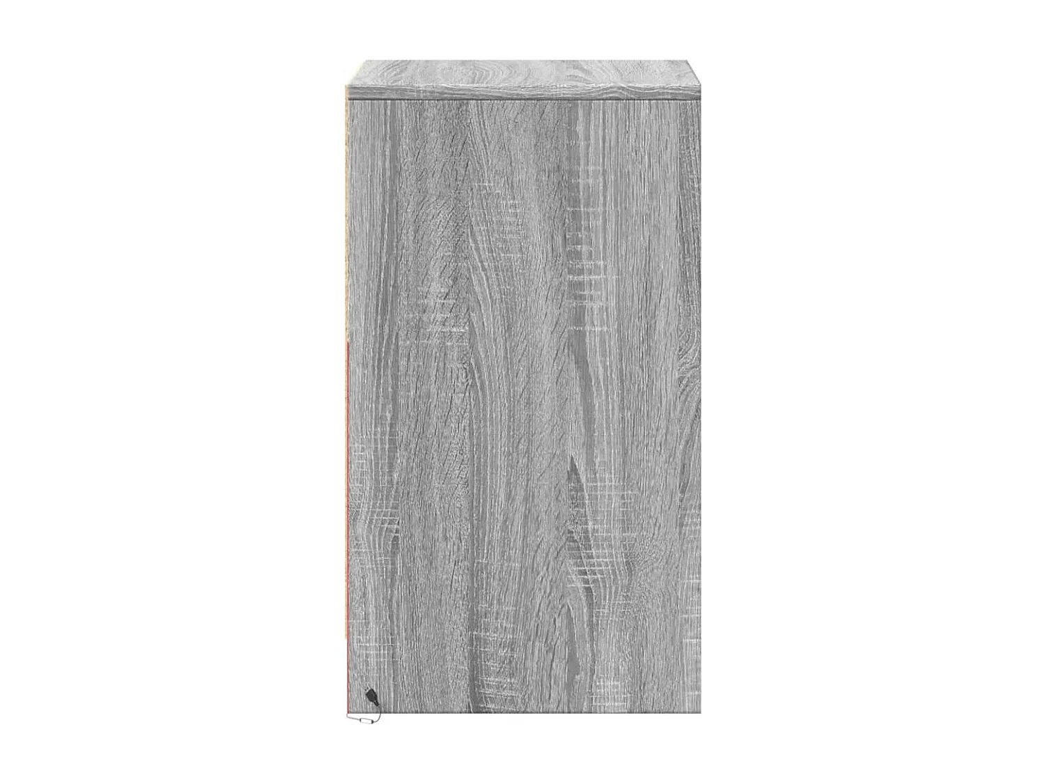 Mesita de noche | Mesilla de noche con luces LED madera de ingeniería gris Sonoma