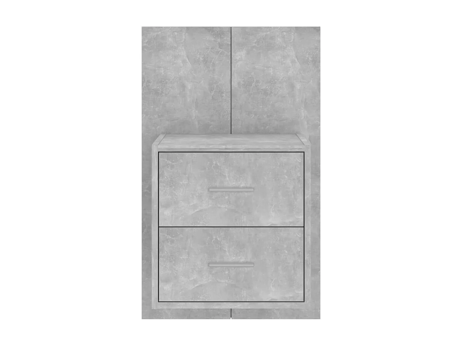 Mesitas de noche | Mesilla de noche de pared 2 unidades color gris hormigón