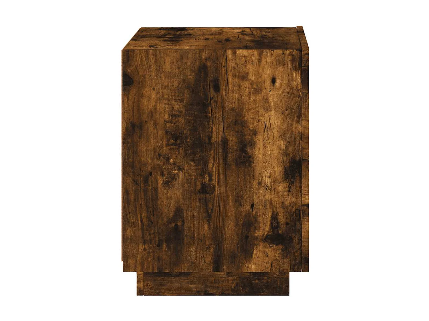 Mesita de noche | Mesilla de noche con luces LED madera ingeniería roble ahumado