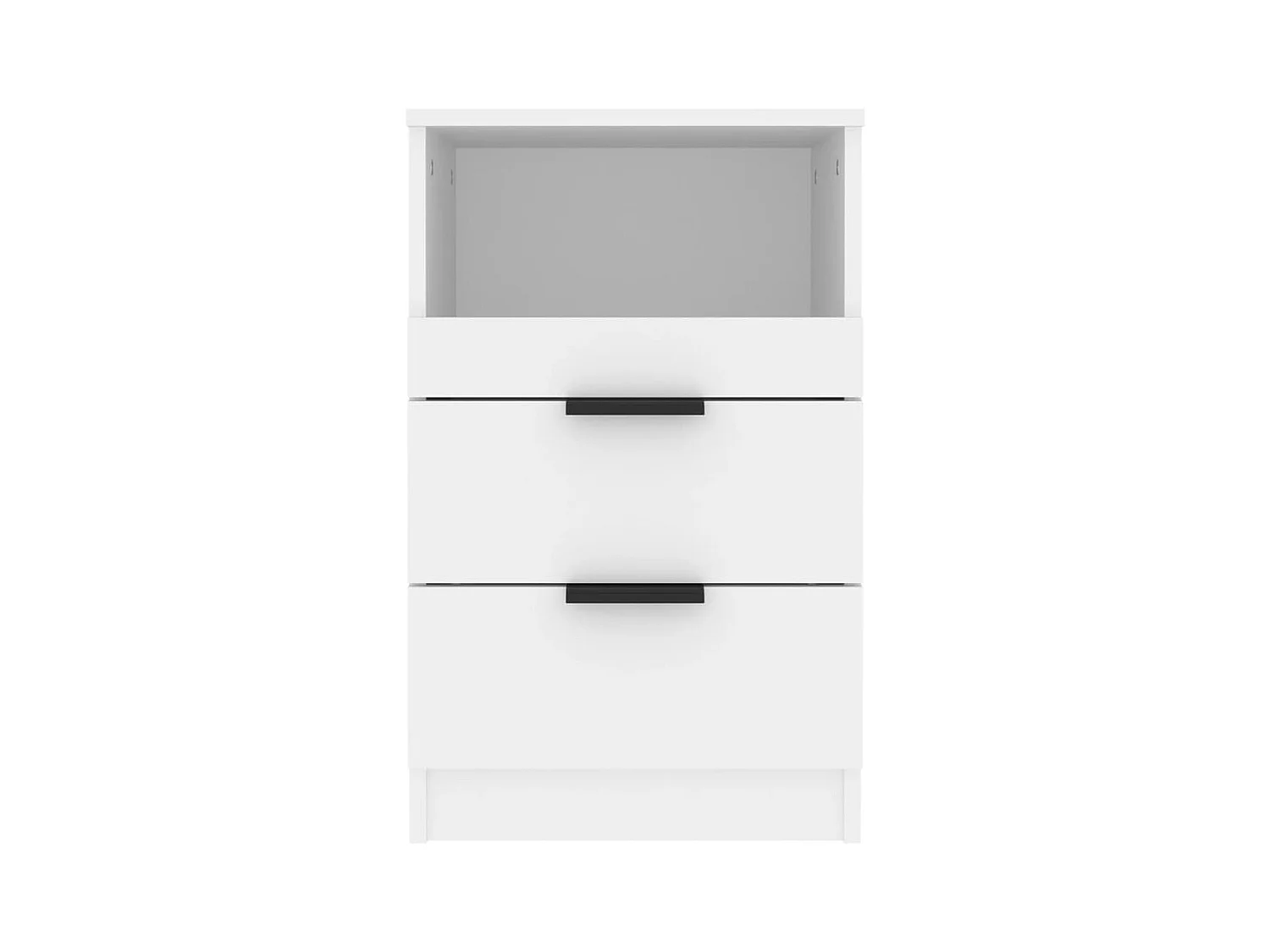 Mesitas de noche | Mesilla de noche 2 uds madera contrachapada color blanco