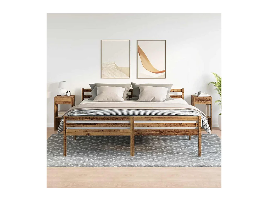 Mesillas de noche | Mesita de noche con cajón 2 uds madera vieja 35x34x66,5 cm