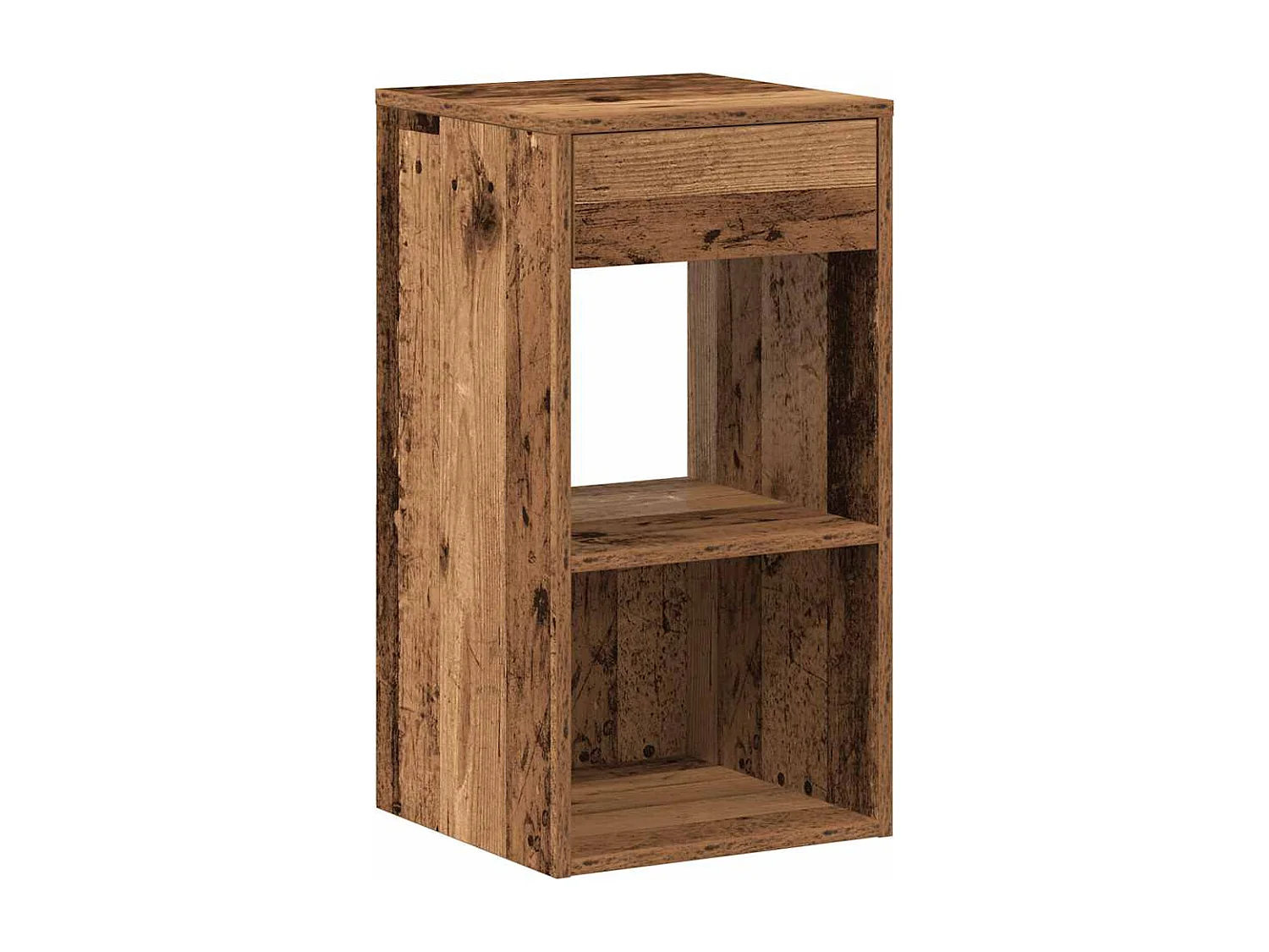 Nachttische mit Schubladen 2 Stk. Altholz-Optik 35x34x66,5 cm SHL6044