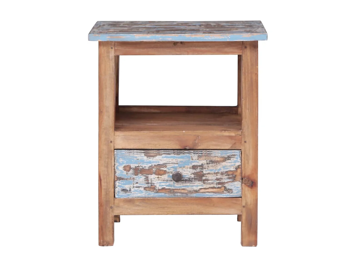 Nachttisch-Beistelltisch 41x30x50 cm Massives Mahagoniholz SHL36750