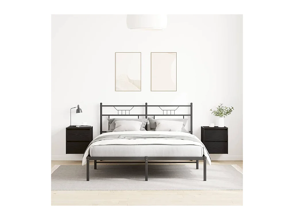 Tables de chevet murales 2 pcs chêne noir 38x34x40 cm