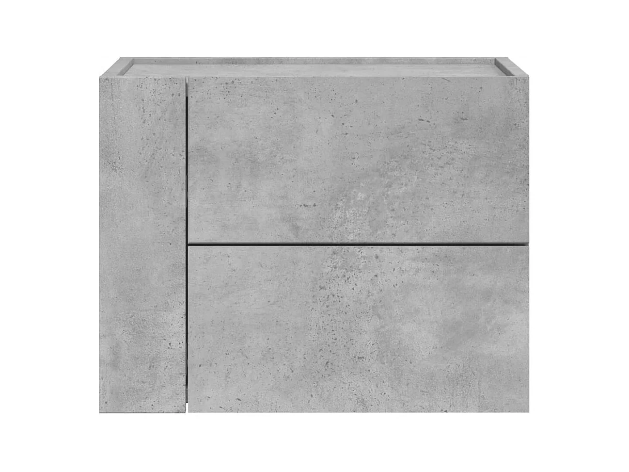 Mesita de noche | Mesilla de noche de pared 2 uds color gris hormigón 45x30x35 cm