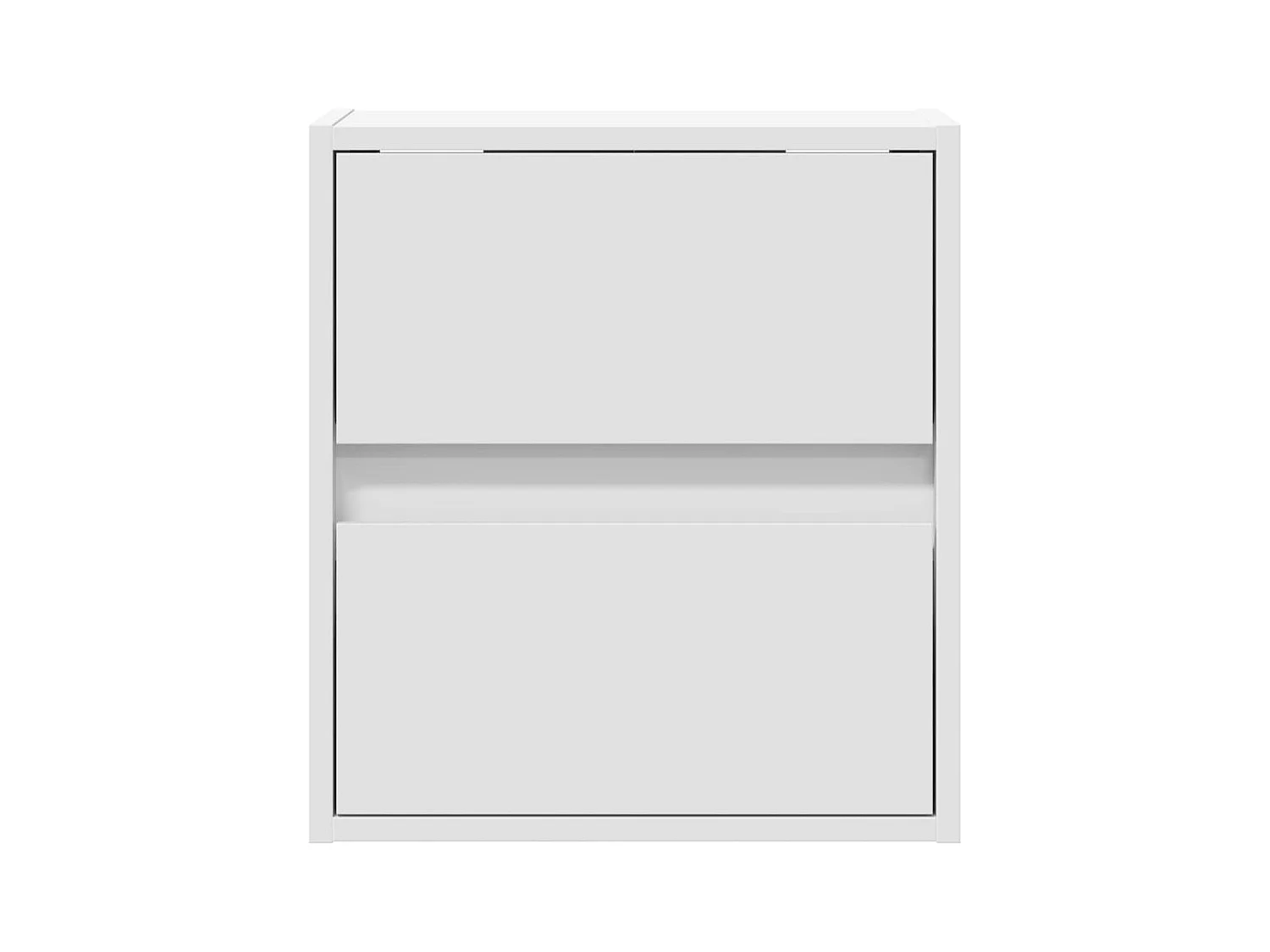 Mesitas de noche | Mesilla de noche de pared con luces LED 2 unidades blanco