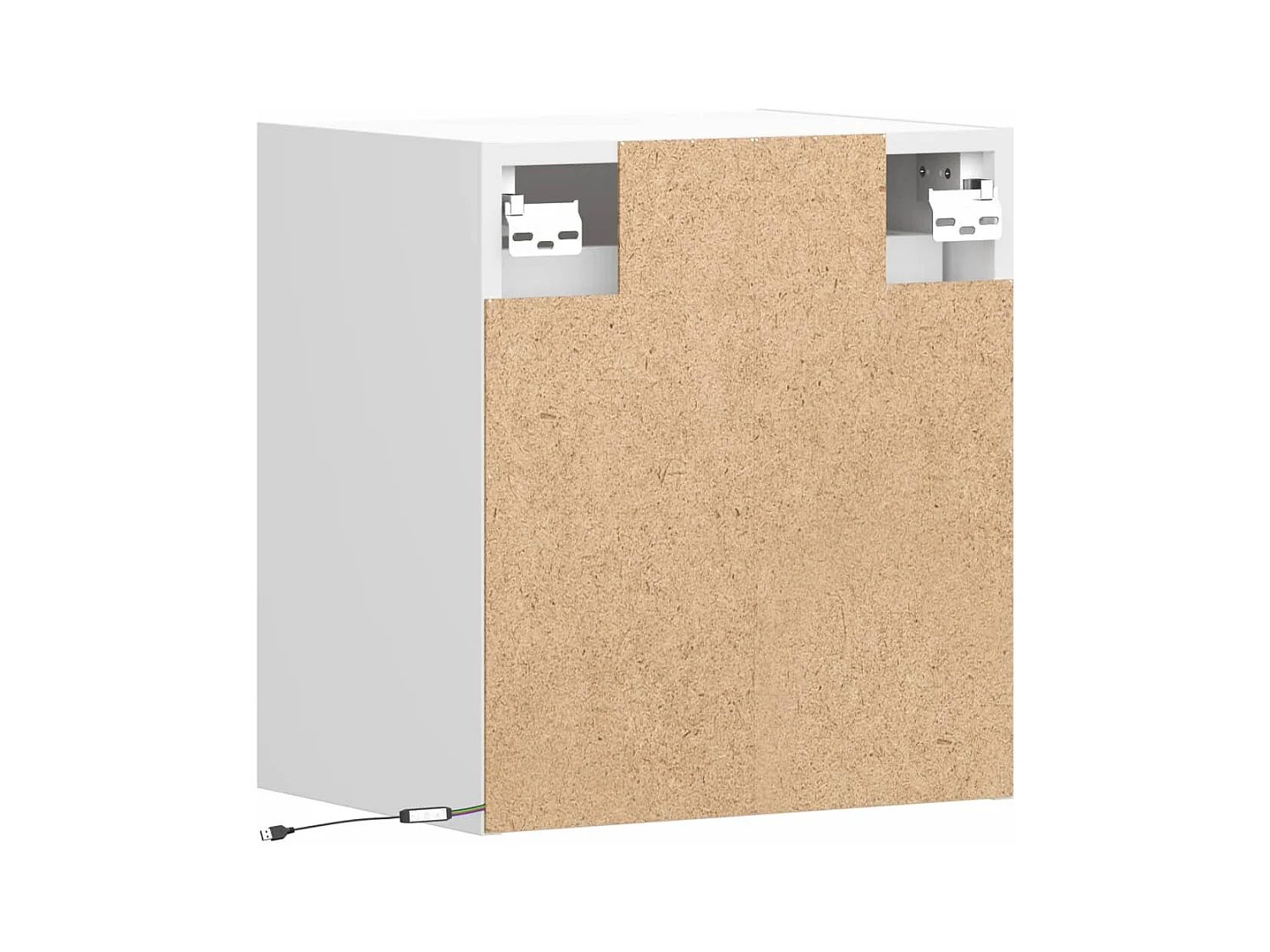 Mesitas de noche | Mesilla de noche de pared con luces LED 2 unidades blanco