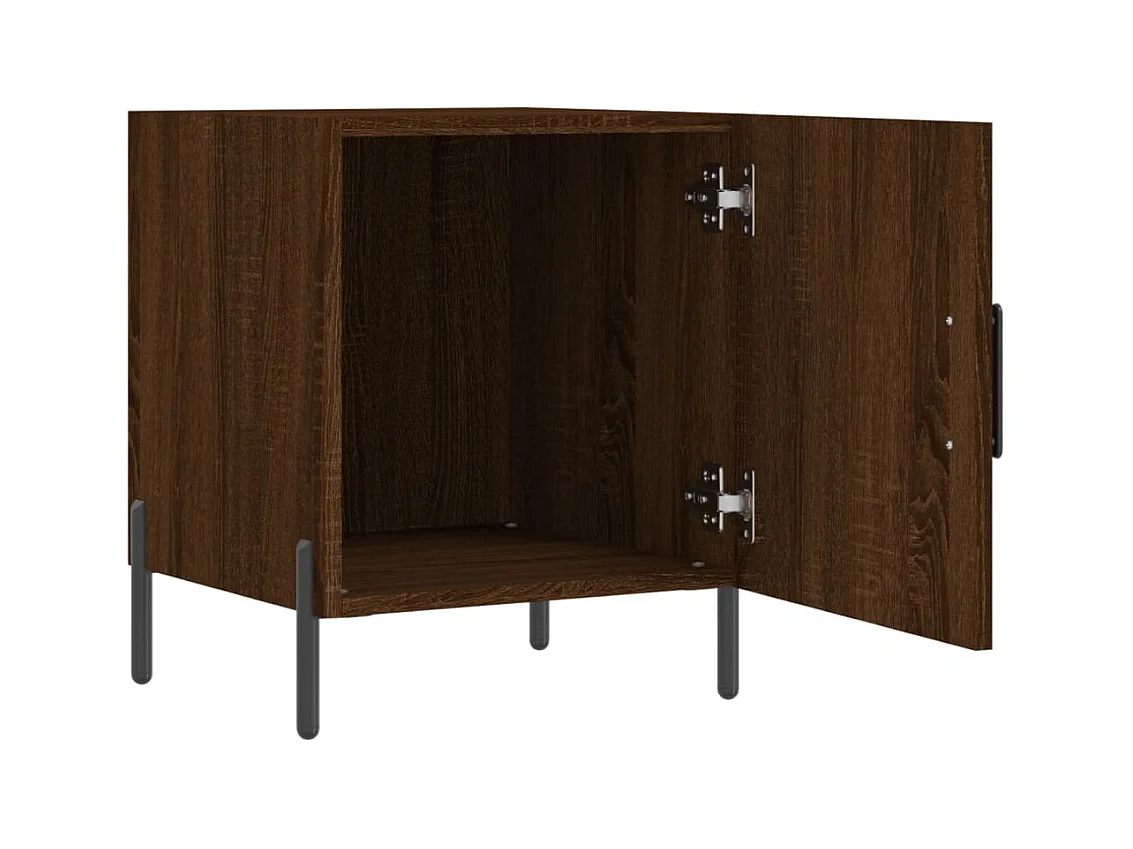 Mesitas de noche | Mesilla de noche 2 uds madera ingeniería marrón roble 40x40x50 cm