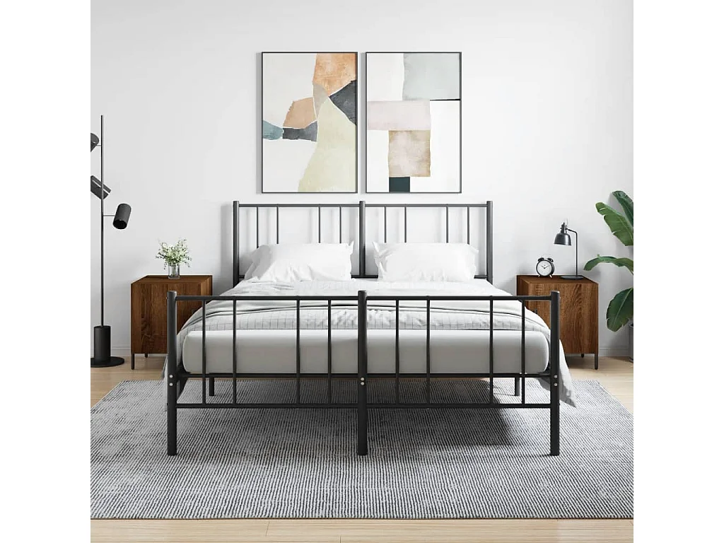 Nachttisch 2er Set-Beistelltisch-Nachttischkommode Braun Eichen-Optik 40x40x50 cm Holzwerkstoff SHL53516