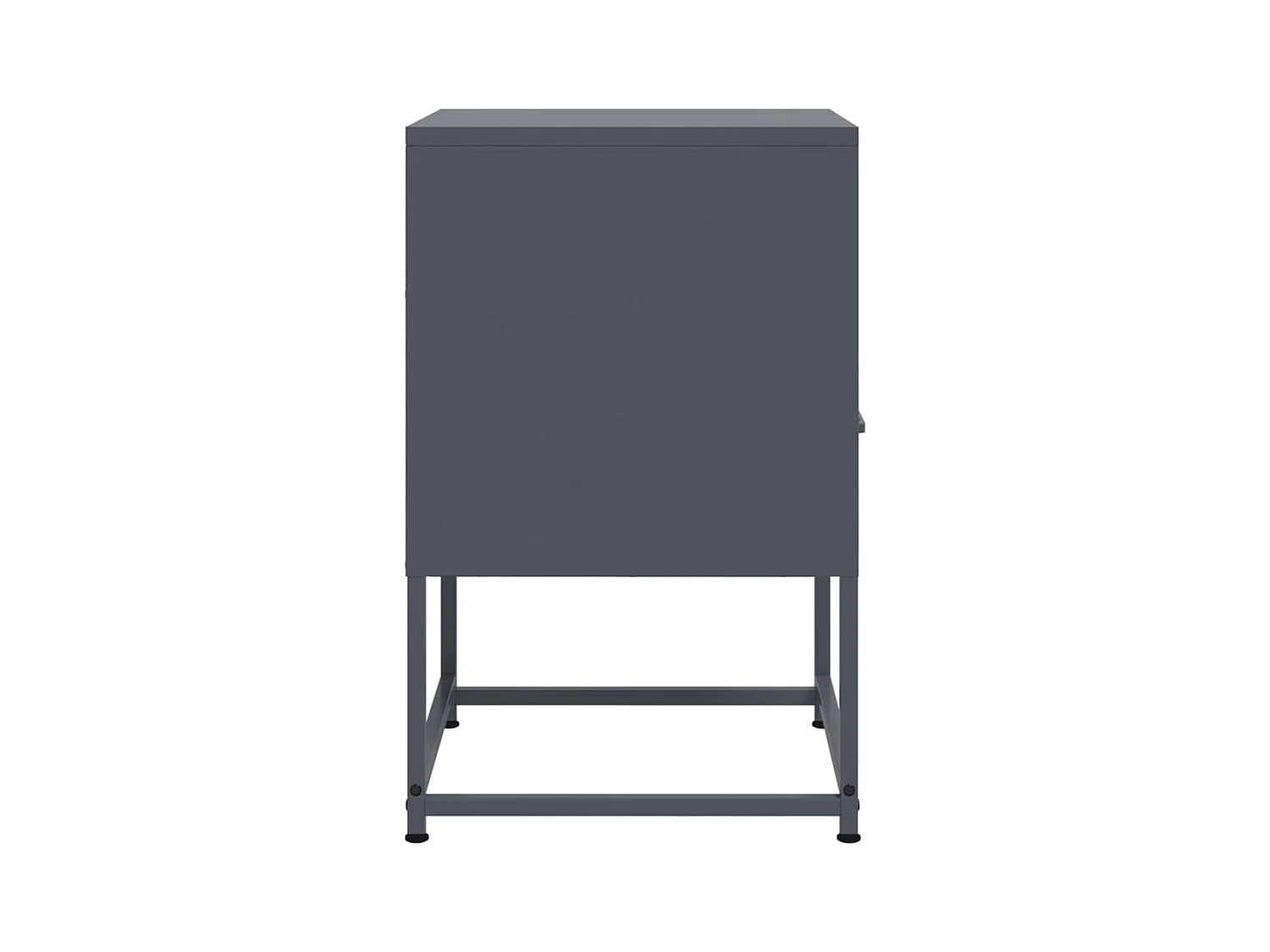 Tables de chevet lot de 2 avec tiroirs anthracite 36x39x60,5 cm acier