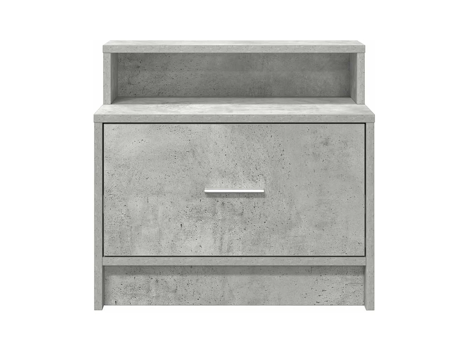 Mesillas de noche | Mesita de noche con cajón 2 uds gris hormigón 51x31x47 cm