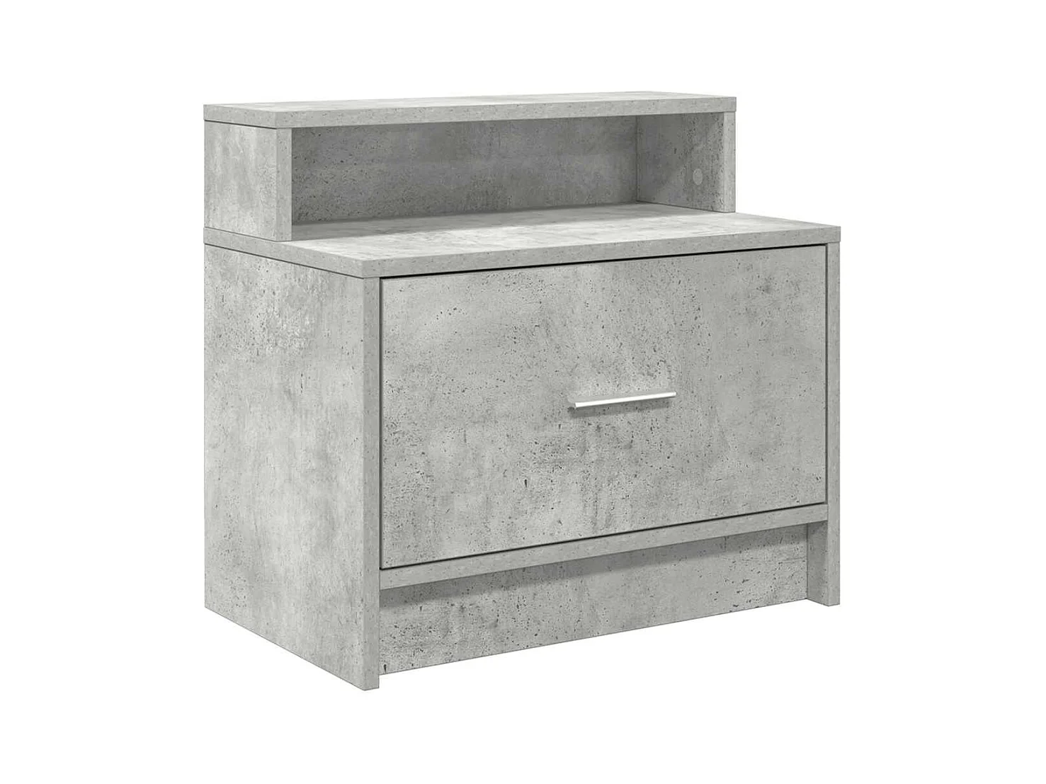 Mesillas de noche | Mesita de noche con cajón 2 uds gris hormigón 51x31x47 cm