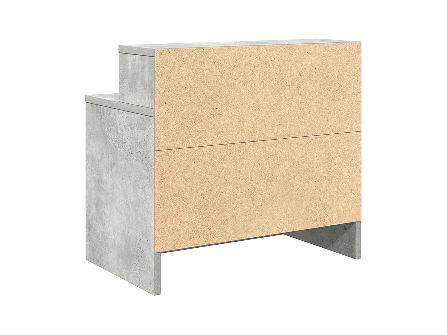 Mesillas de noche | Mesita de noche con cajón 2 uds gris hormigón 51x31x47 cm