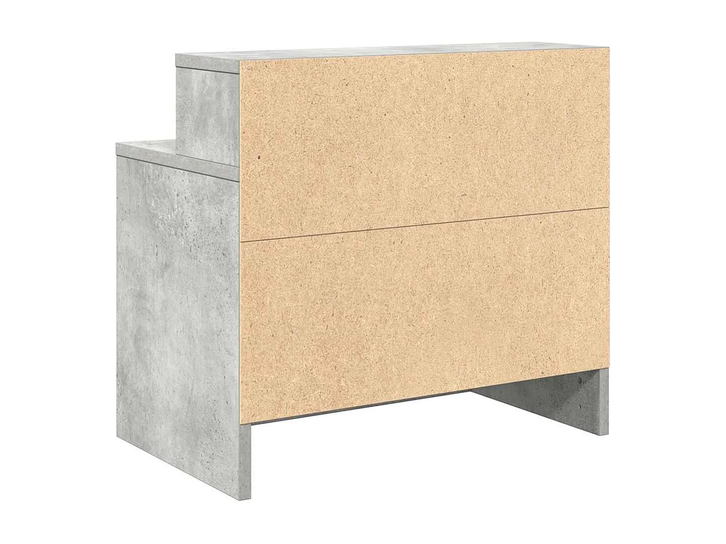 Nachttisch 2er Set-Beistelltisch mit Schublade. Betongrau 51x31x47 cm SHL36275