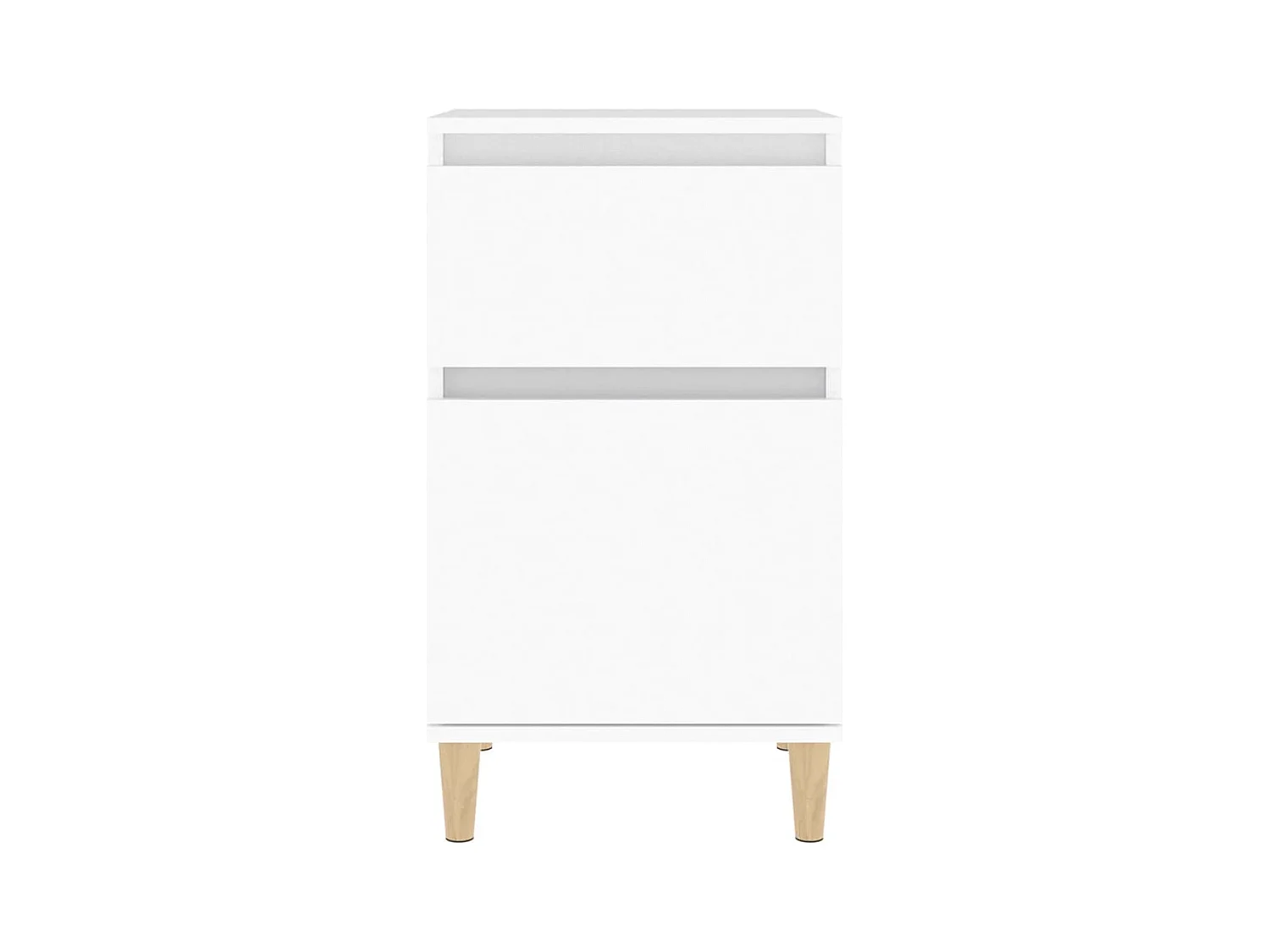 Tables de chevet lot de 2 avec rangement blanc 40x35x70 cm