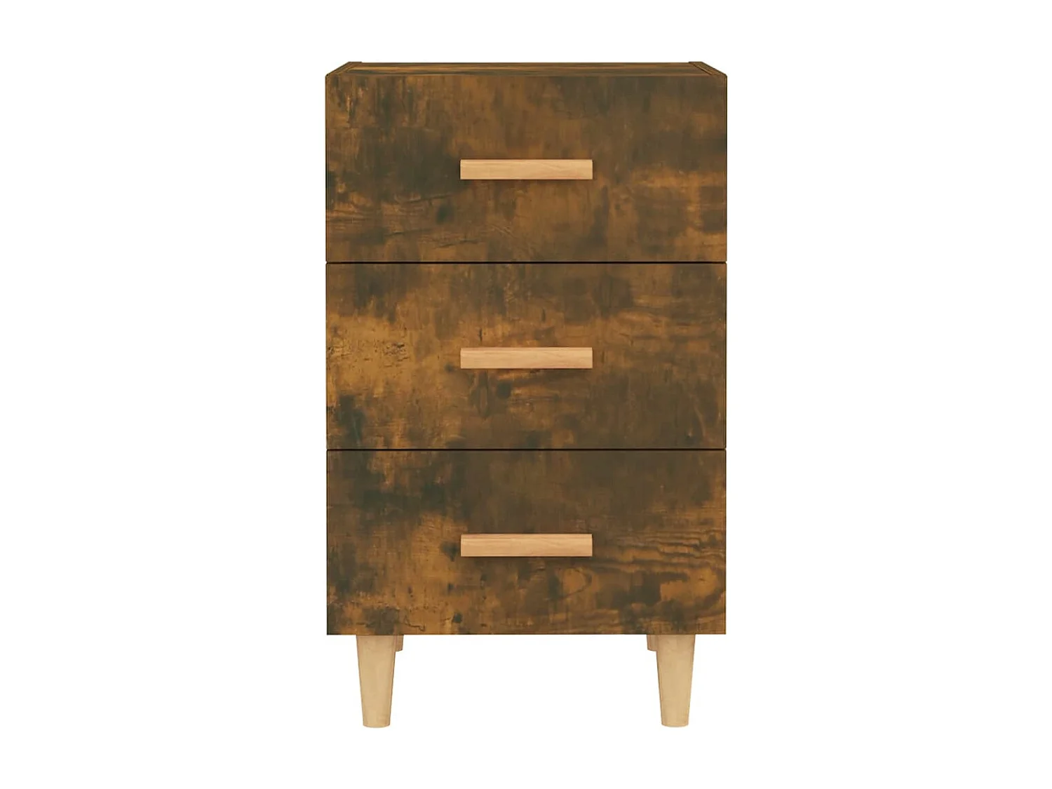 Nachttisch-Beistelltisch Räuchereiche 40x40x66 cm Holzwerkstoff SHL4362