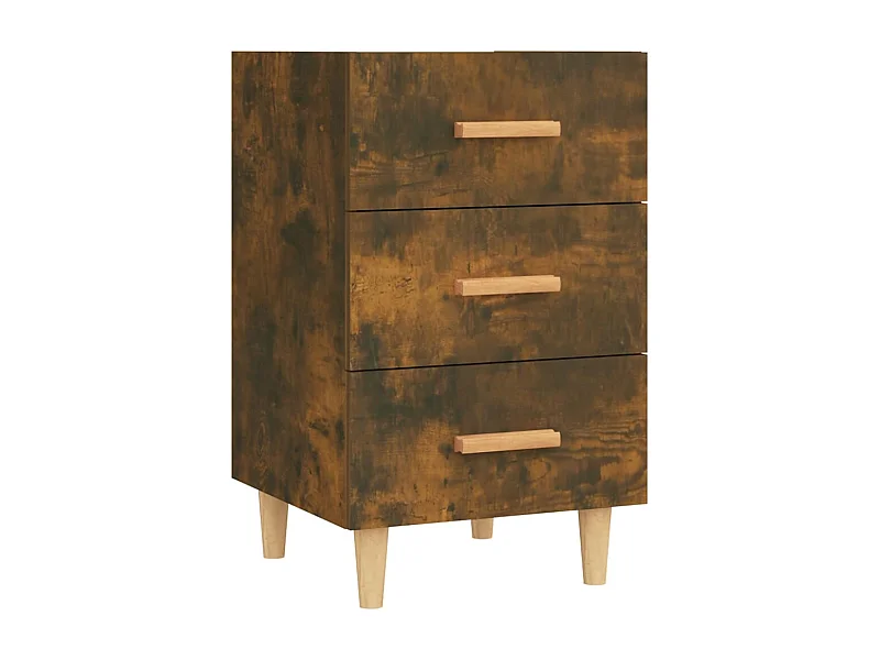 Table de chevet-Table d'appoint-Table de nuit chêne fumé 40x40x66 cm bois d'ingénierie