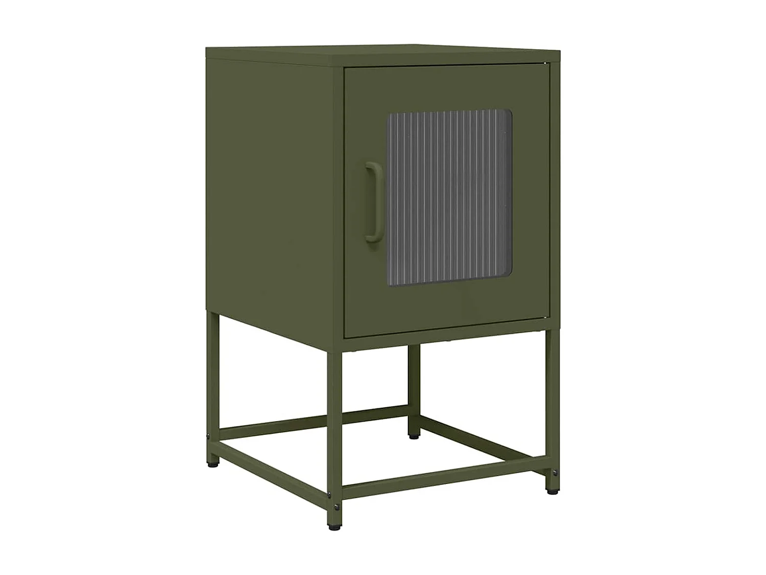 Nachttisch-Beistelltisch-Nachtschrank Olivgrün 36x39x60,5 cm Kaltgewalzter Stahl SHL99242
