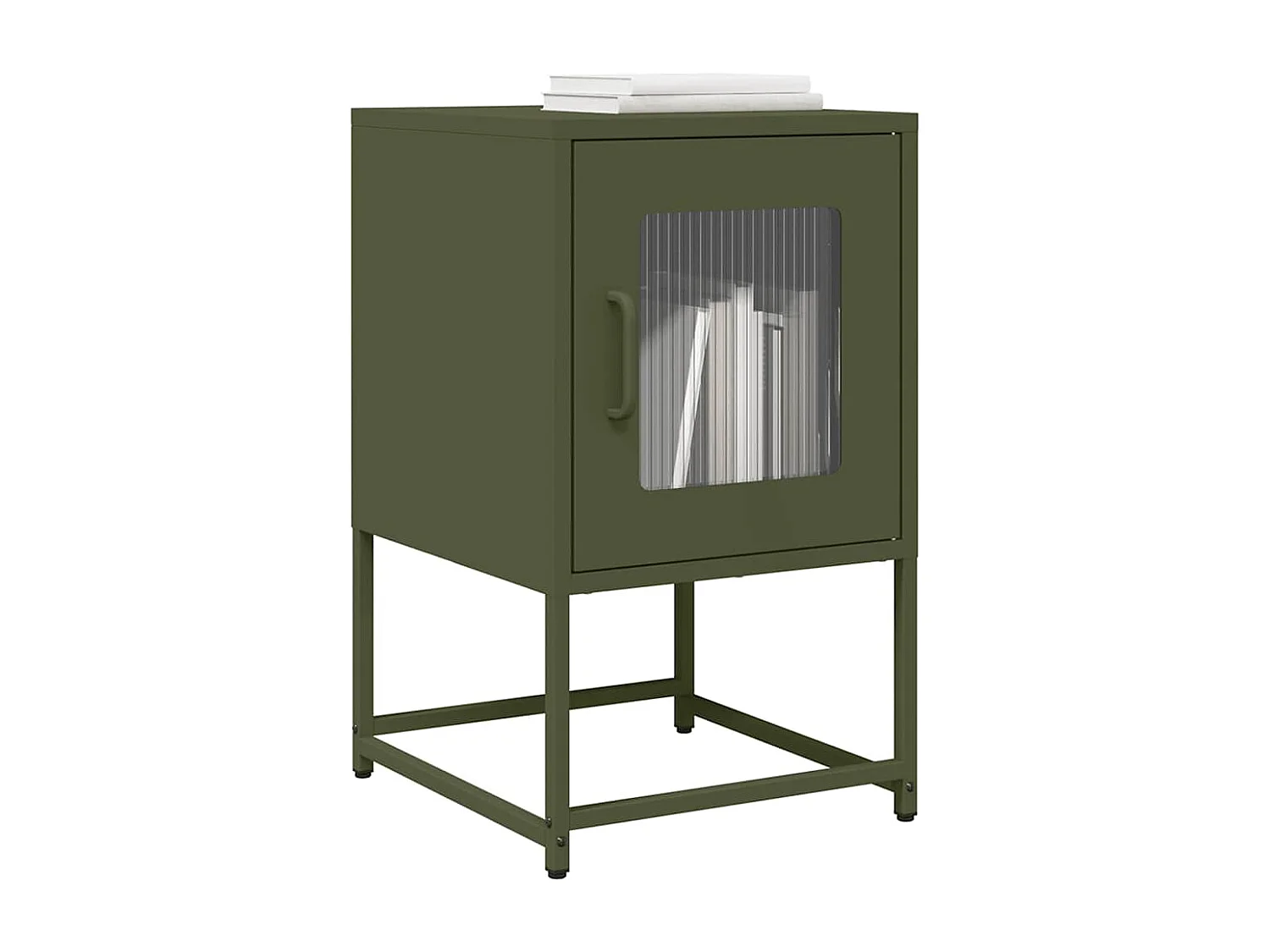 Nachttisch-Beistelltisch-Nachtschrank Olivgrün 36x39x60,5 cm Kaltgewalzter Stahl SHL99242