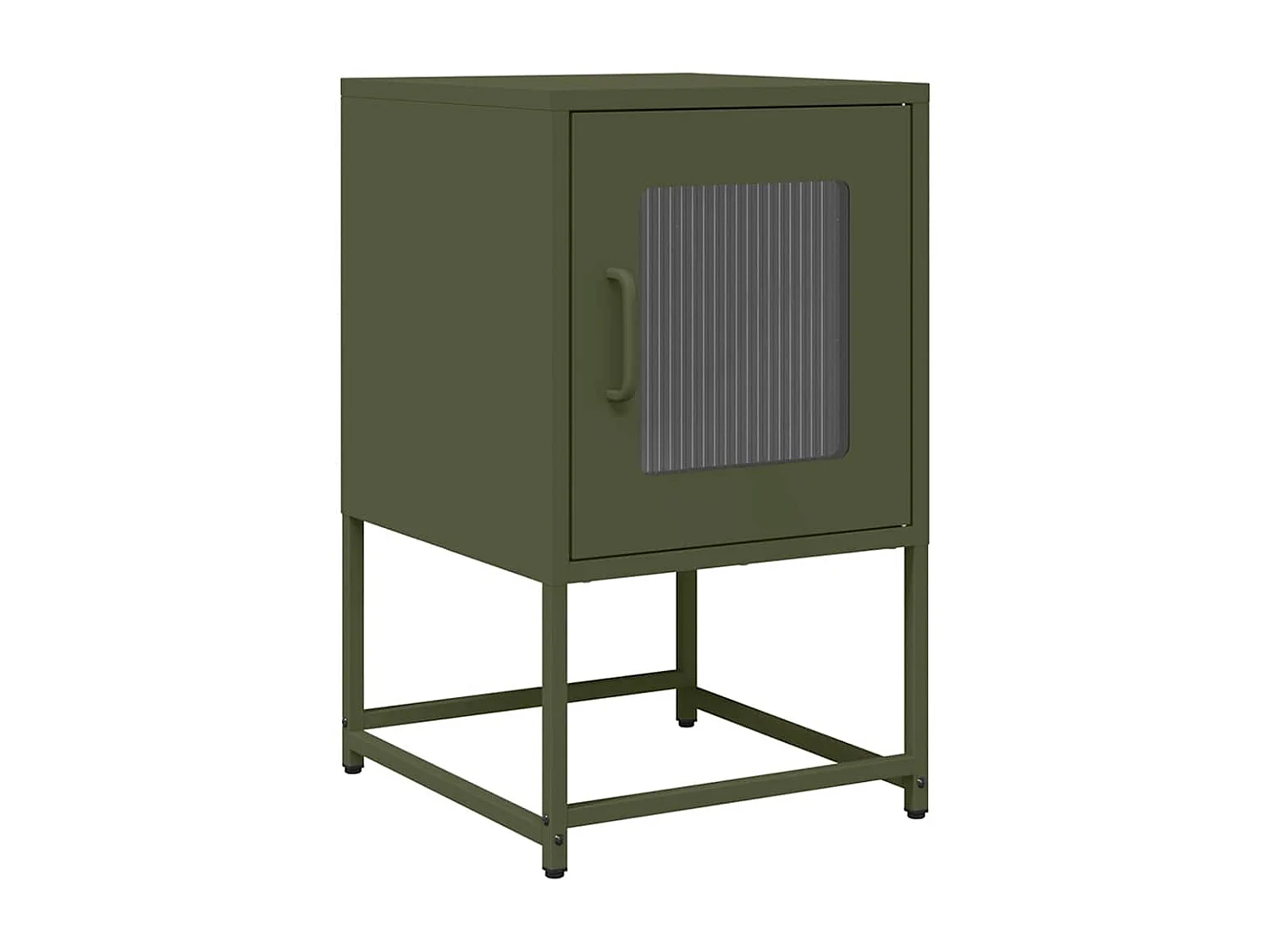 Nachttisch-Beistelltisch-Nachtschrank Olivgrün 36x39x60,5 cm Kaltgewalzter Stahl SHL99242