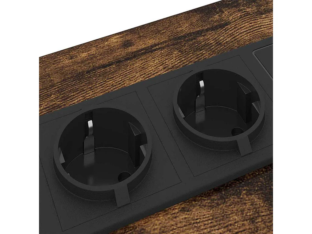 Nachttisch 2er Set-Beistelltisch Geräucherte Eiche 30 x 48 x 61 cm SHL29509