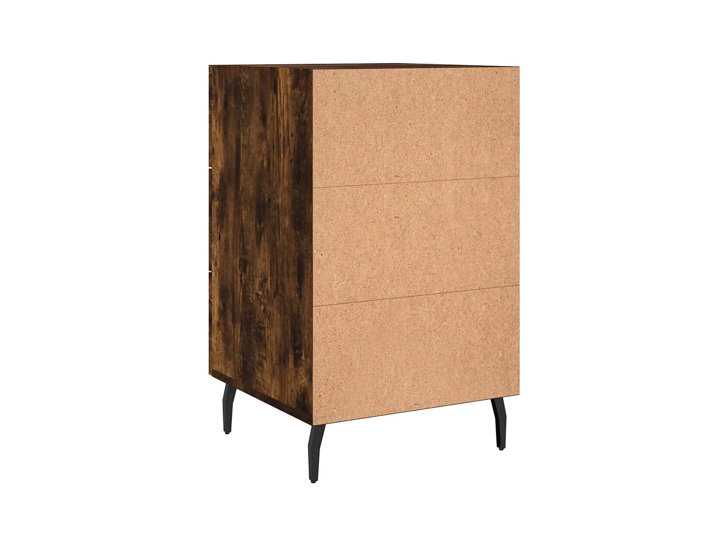 Mesita de noche | Mesilla de noche madera de ingeniería roble ahumado 40x40x66 cm