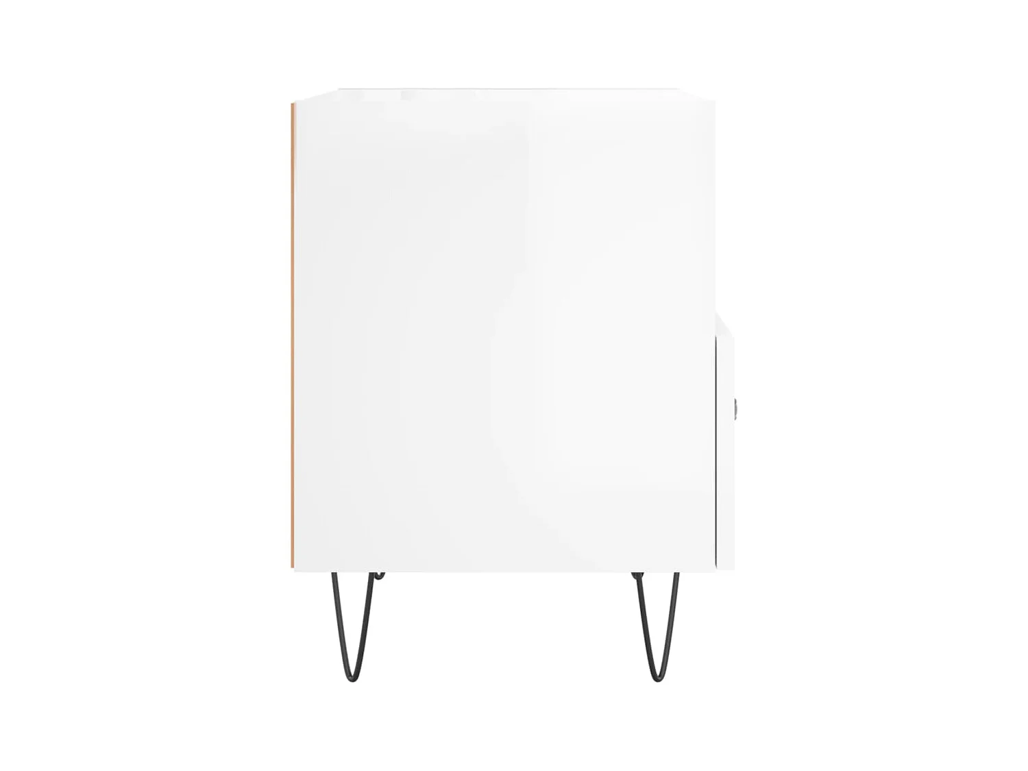 Mesita de noche | Mesilla de noche 2 uds madera ingeniería blanco brillo 40x35x47,5cm