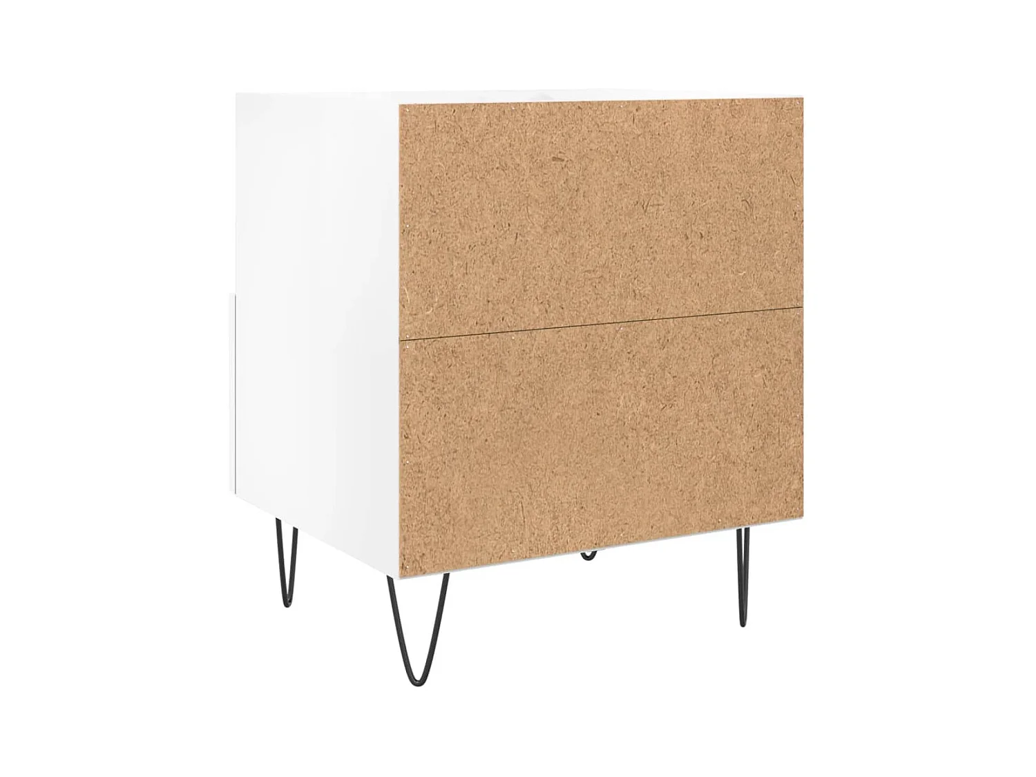 Mesita de noche | Mesilla de noche 2 uds madera ingeniería blanco brillo 40x35x47,5cm