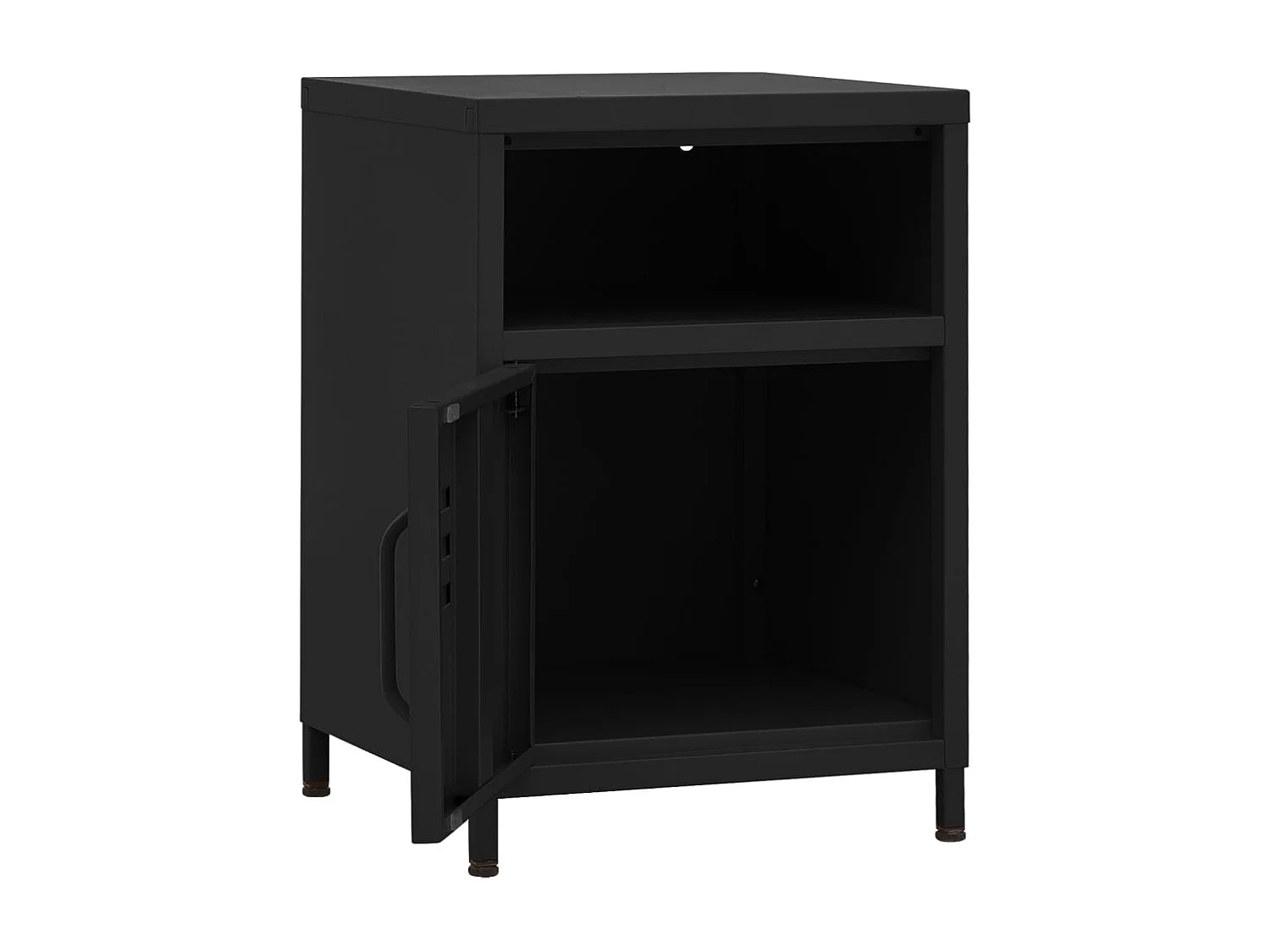 Tables de chevet lot de 2 Noir 35x35x51 cm Acier