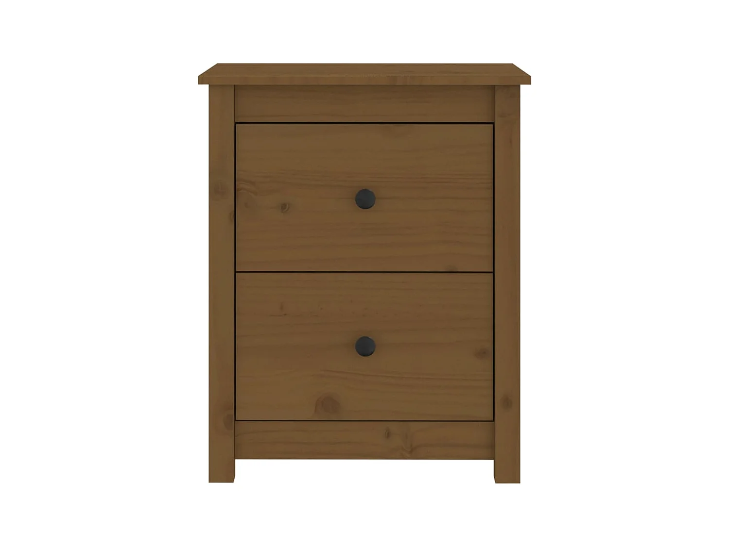 Mesitas de noche | Mesilla de noche 2 uds madera de pino marrón miel 50x35x61,5 cm