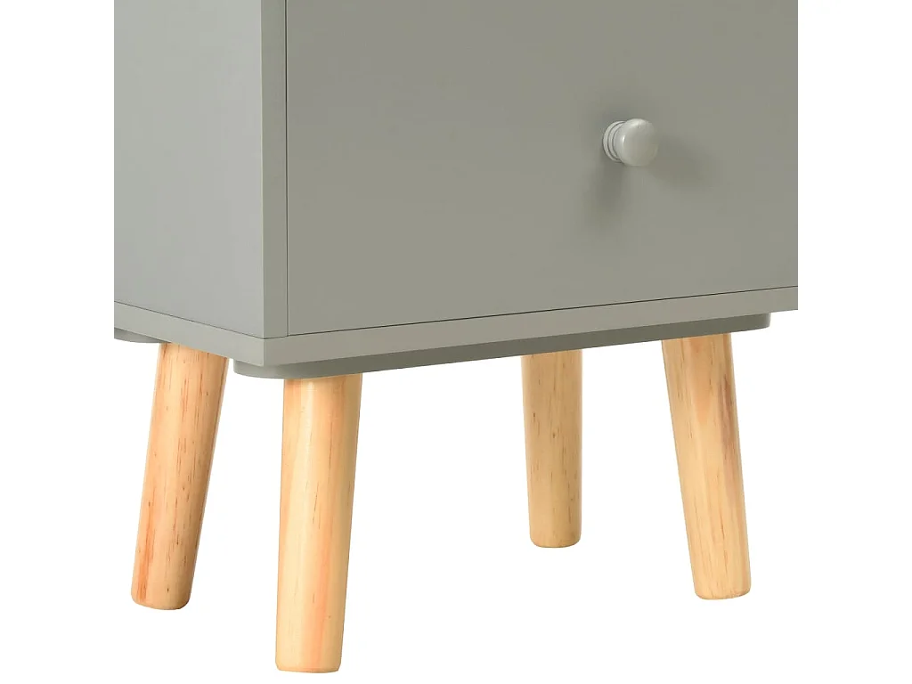 Mesitas de noche | Mesilla de noche 2 unidades madera maciza pino gris 40x30x50 cm