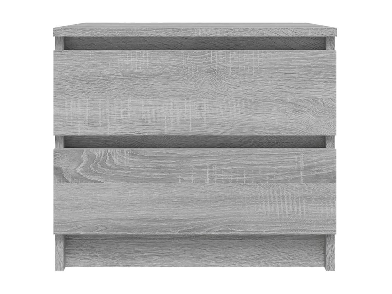 Nachttisch 2er Set-Beistelltisch-Nachttischkommode Grau Sonoma 50x39x43,5 cm Holzwerkstoff SHL15414