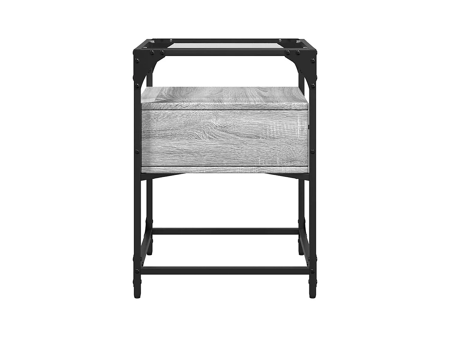 Tables de chevet lot de 2 avec tiroirs sonoma gris 40x40x55 cm bois ingénierie