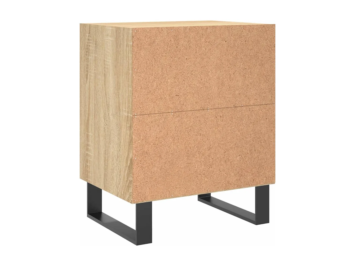 Nachttisch 2er Set-Beistelltisch-Nachttischkommode Sonoma-Eiche 40x30x50 cm Holzwerkstoff SHL58700