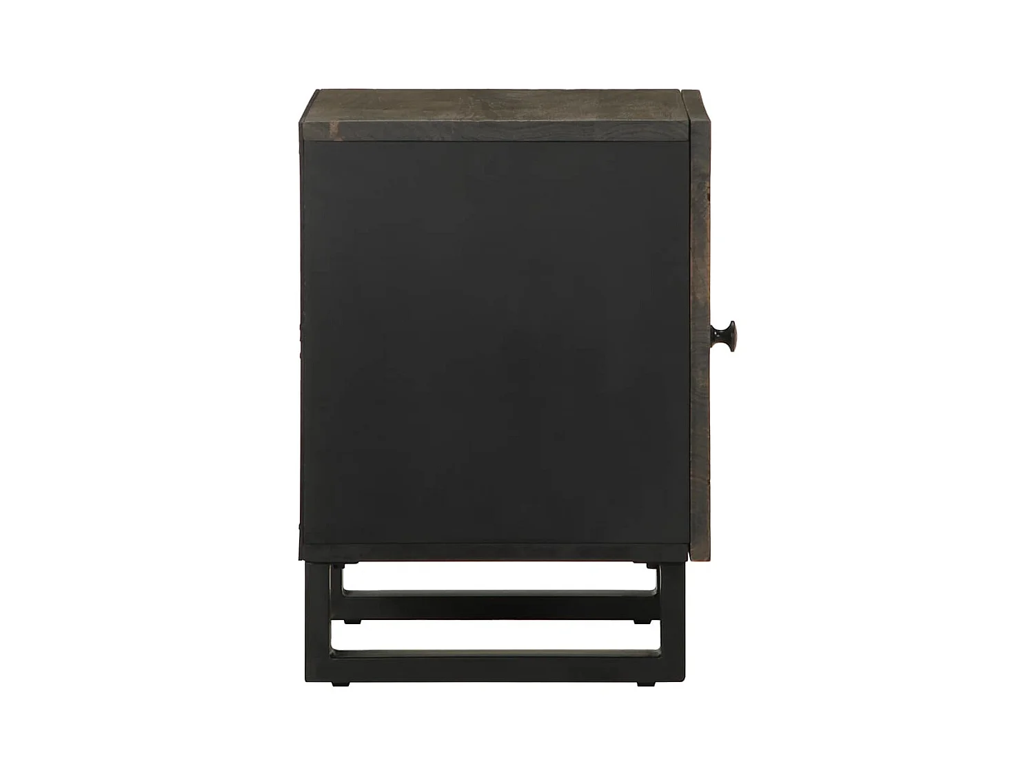 Mesitas de noche | Mesilla de noche 2 uds madera maciza de mango negro 40x33x46 cm