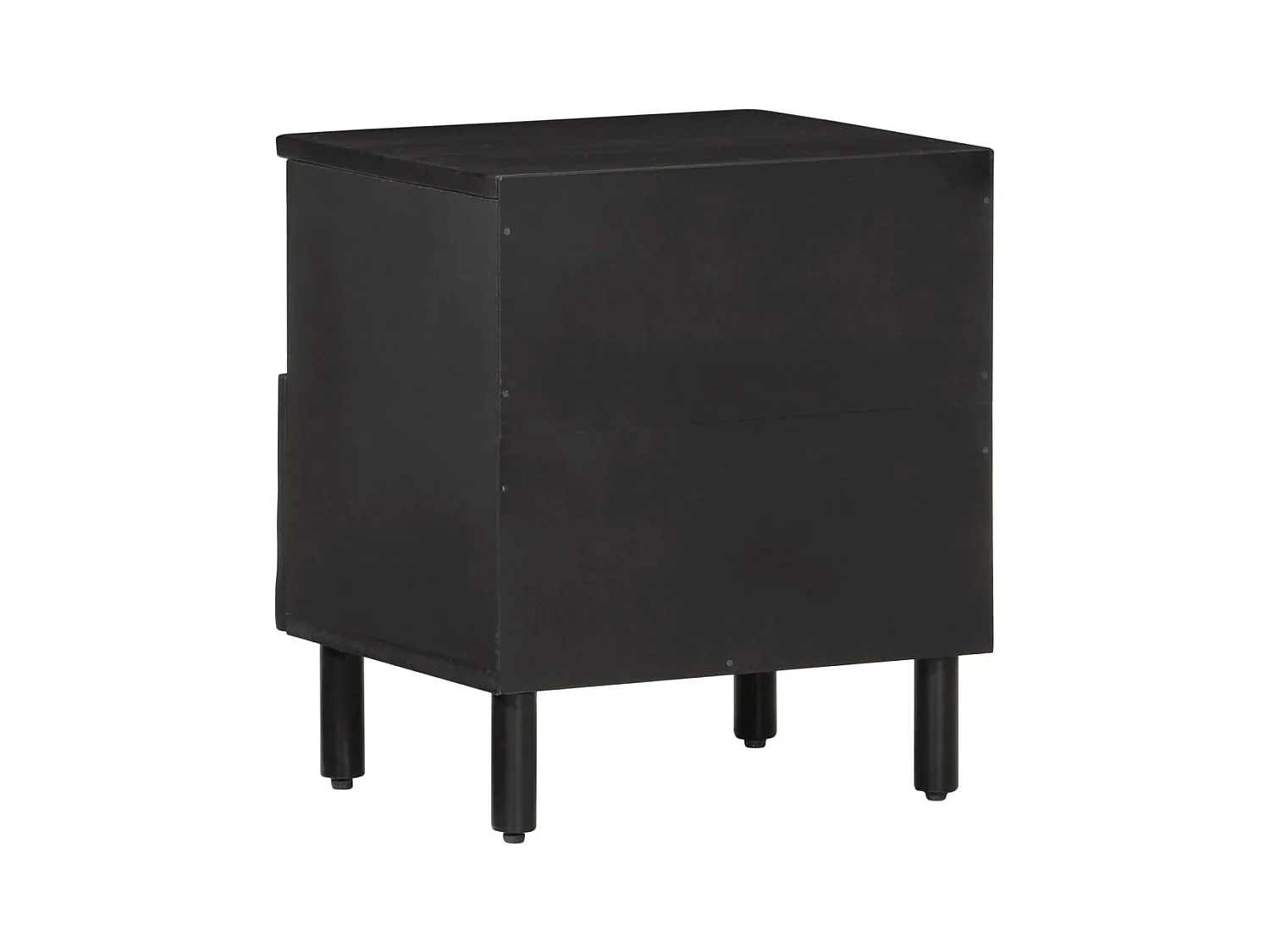 Mesitas de noche | Mesilla de noche 2 uds madera maciza de mango negro 40x33x46 cm