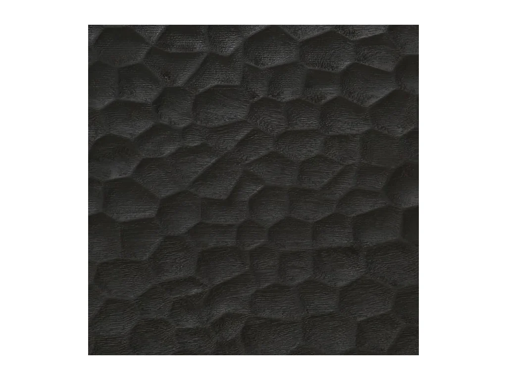 Mesitas de noche | Mesilla de noche 2 uds madera maciza de mango negro 40x33x46 cm