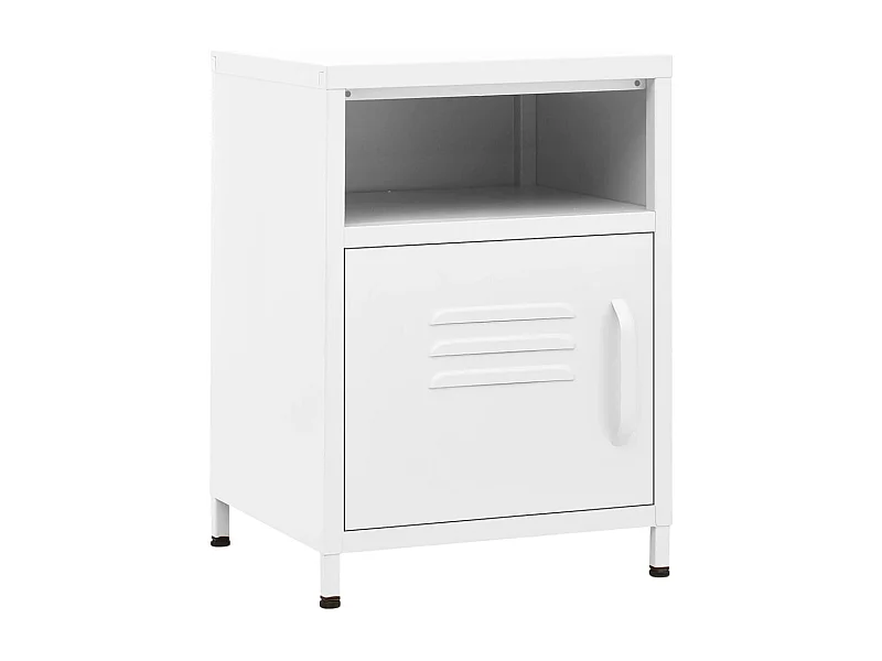 Table de chevet-Table d'appoint Blanc 35x35x51 cm Acier