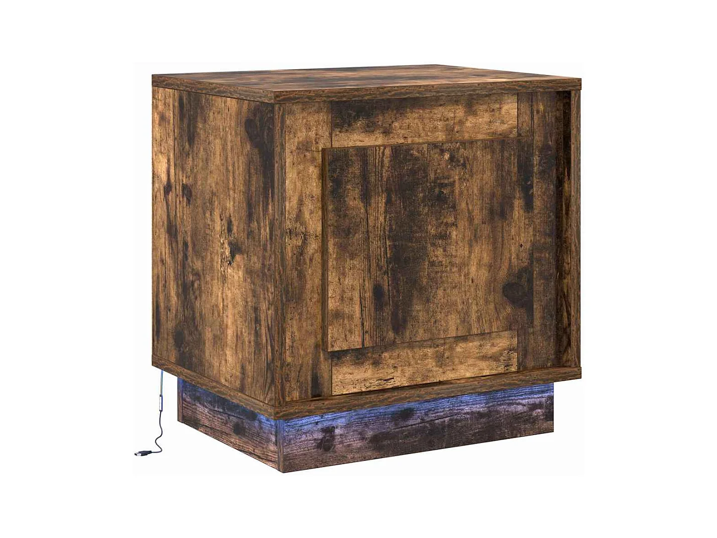 Mesita de Noche | Armario de Noche | Mesilla de noche con Roble ahumado 44x34.5x45 cm