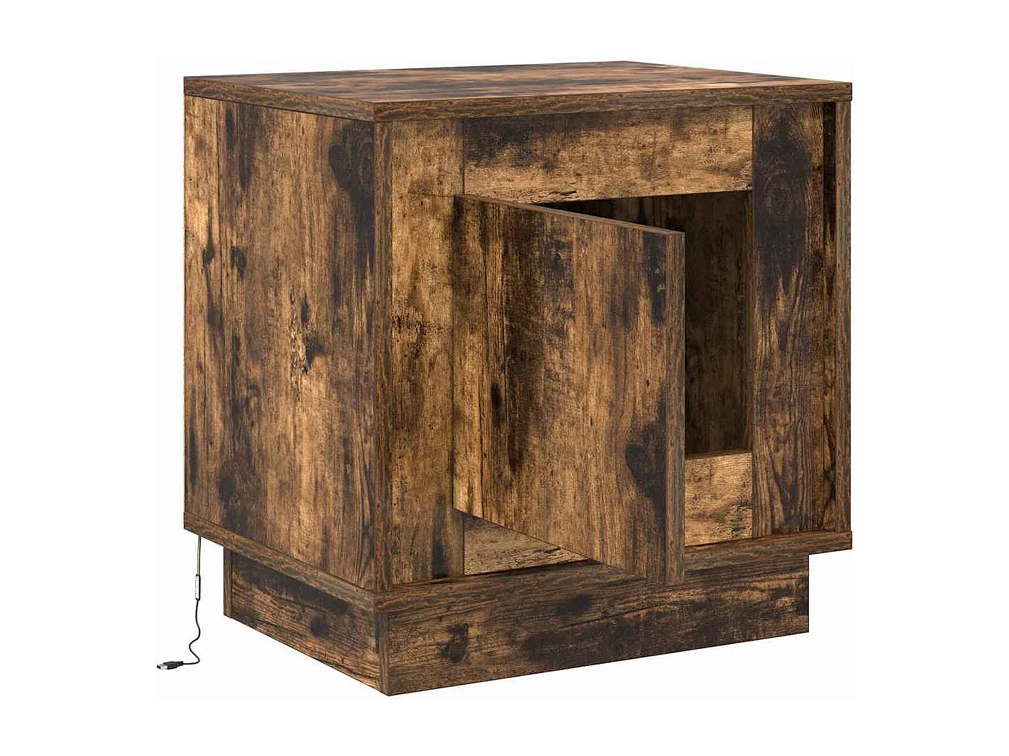 Mesita de Noche | Armario de Noche | Mesilla de noche con Roble ahumado 44x34.5x45 cm