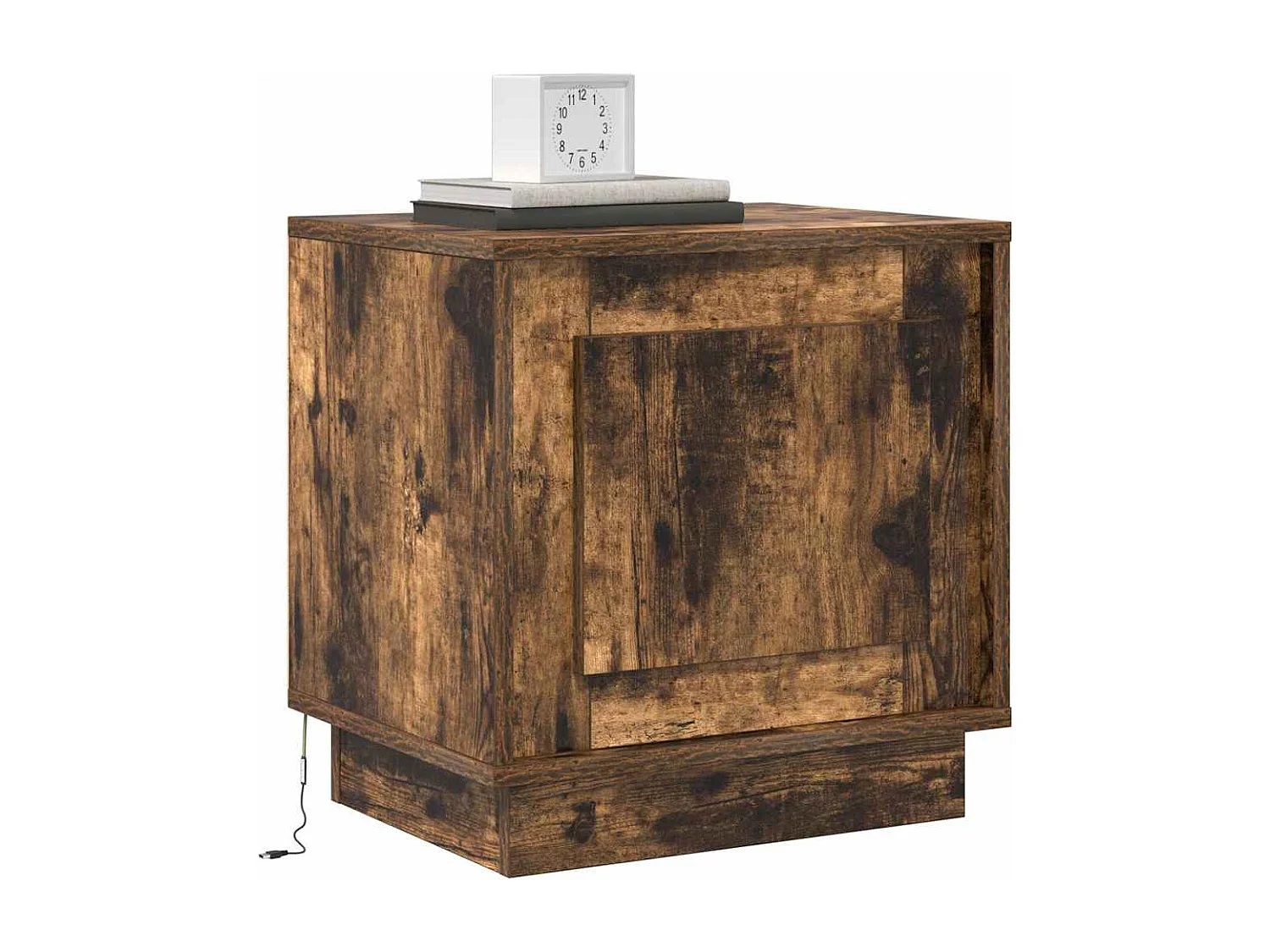 Nachttisch-Beistelltisch Geräucherte Eiche 44 x 34.5 x 45 cm Holzwerkstoff SHL63060