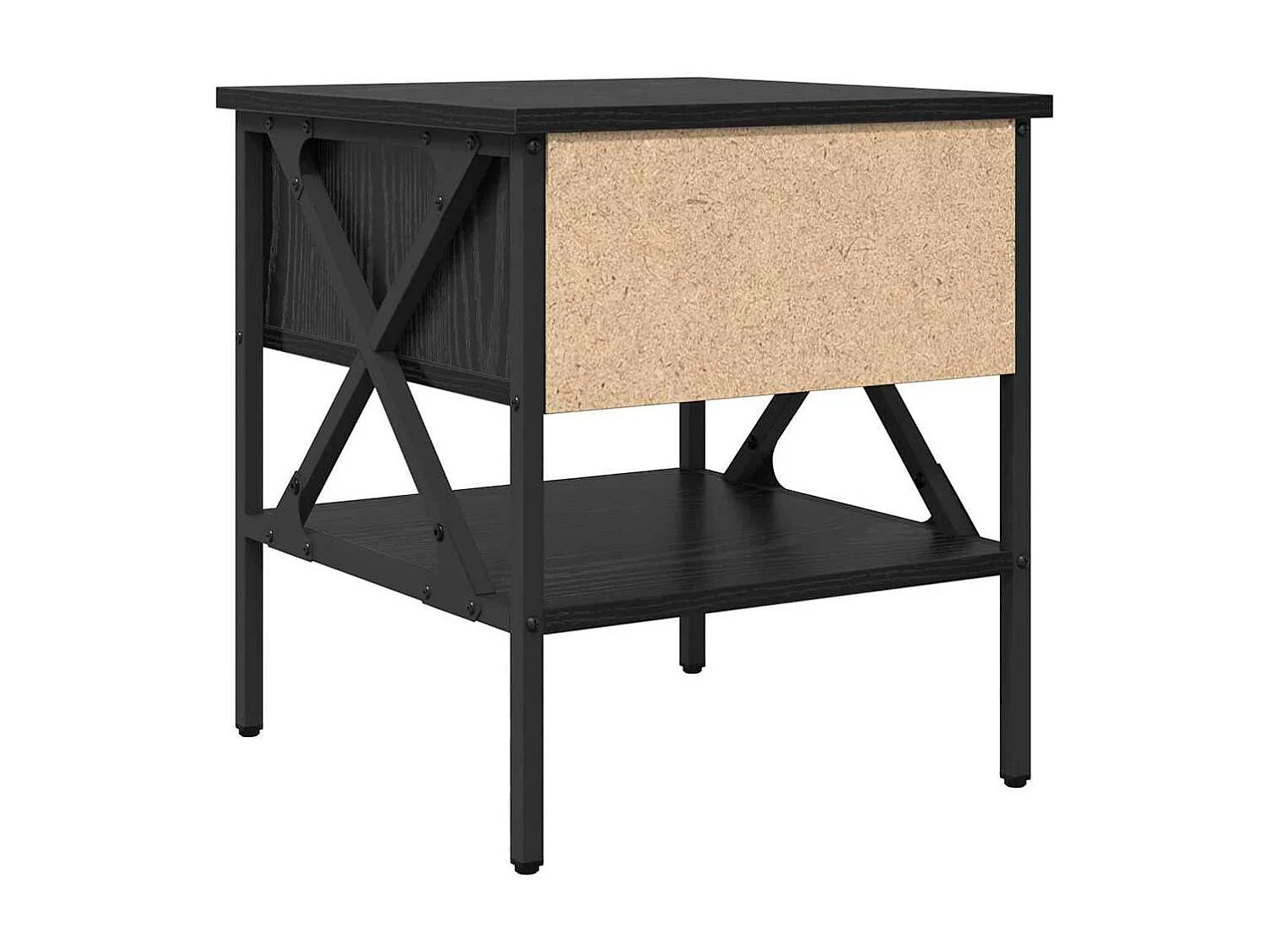 Mesita de Noche | Armario de Noche 2 uds con cajón Roble negro 40x42x45 cm