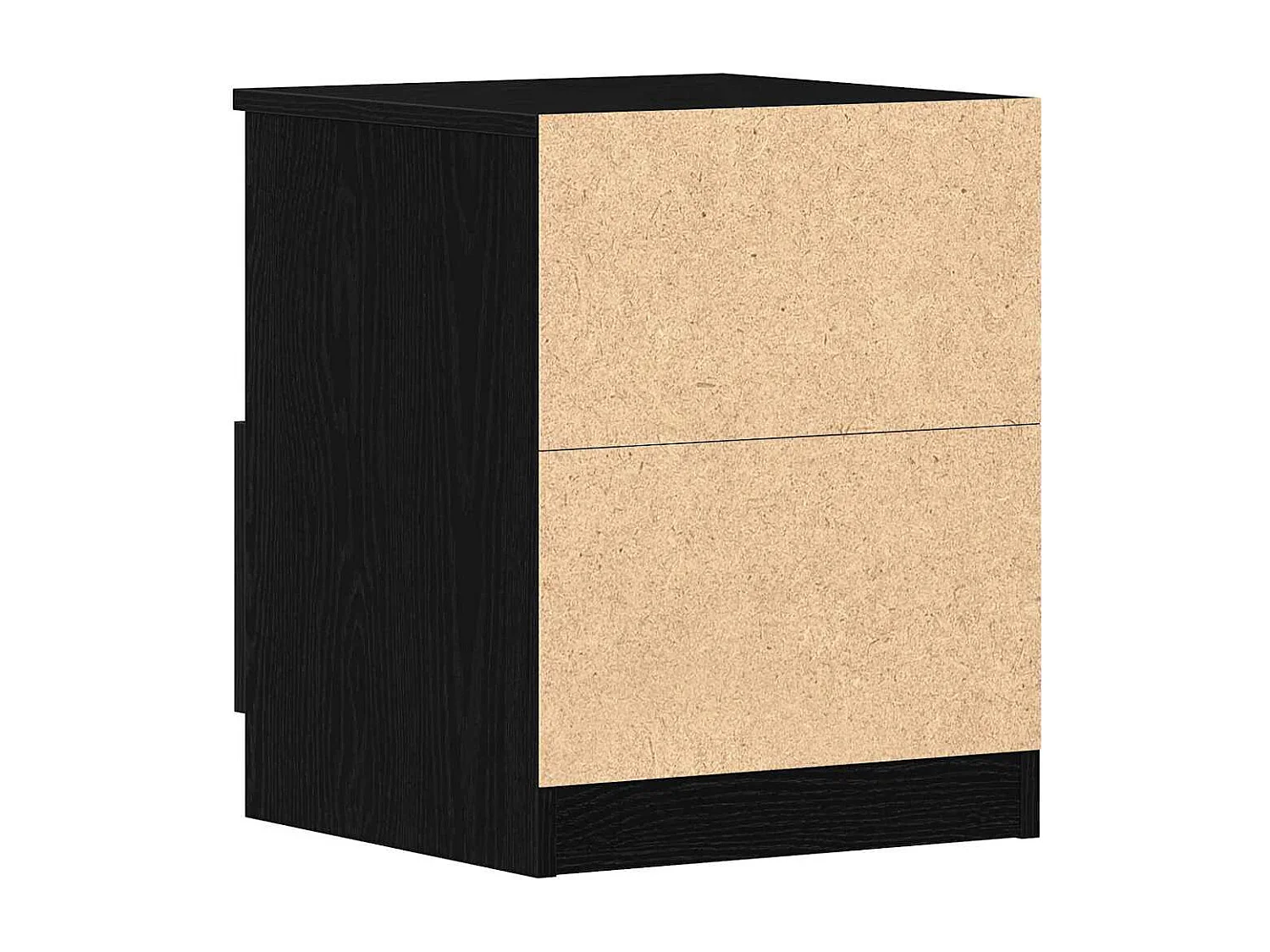 Mesita de Noche | Armario de Noche 2 uds con cajón Roble negro 40x40x50 cm