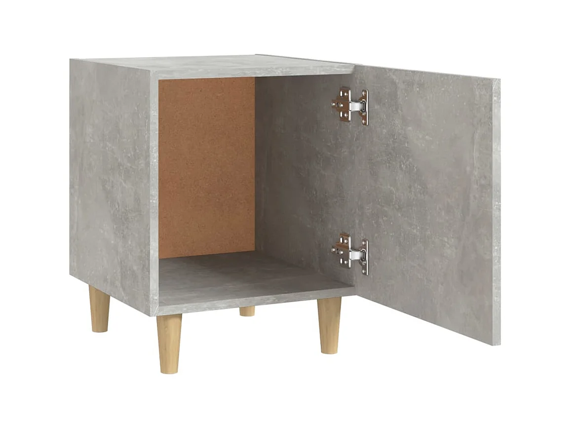 Table de chevet-Petite Table d'appoint-Table de nuit Gris béton Bois d'ingénierie