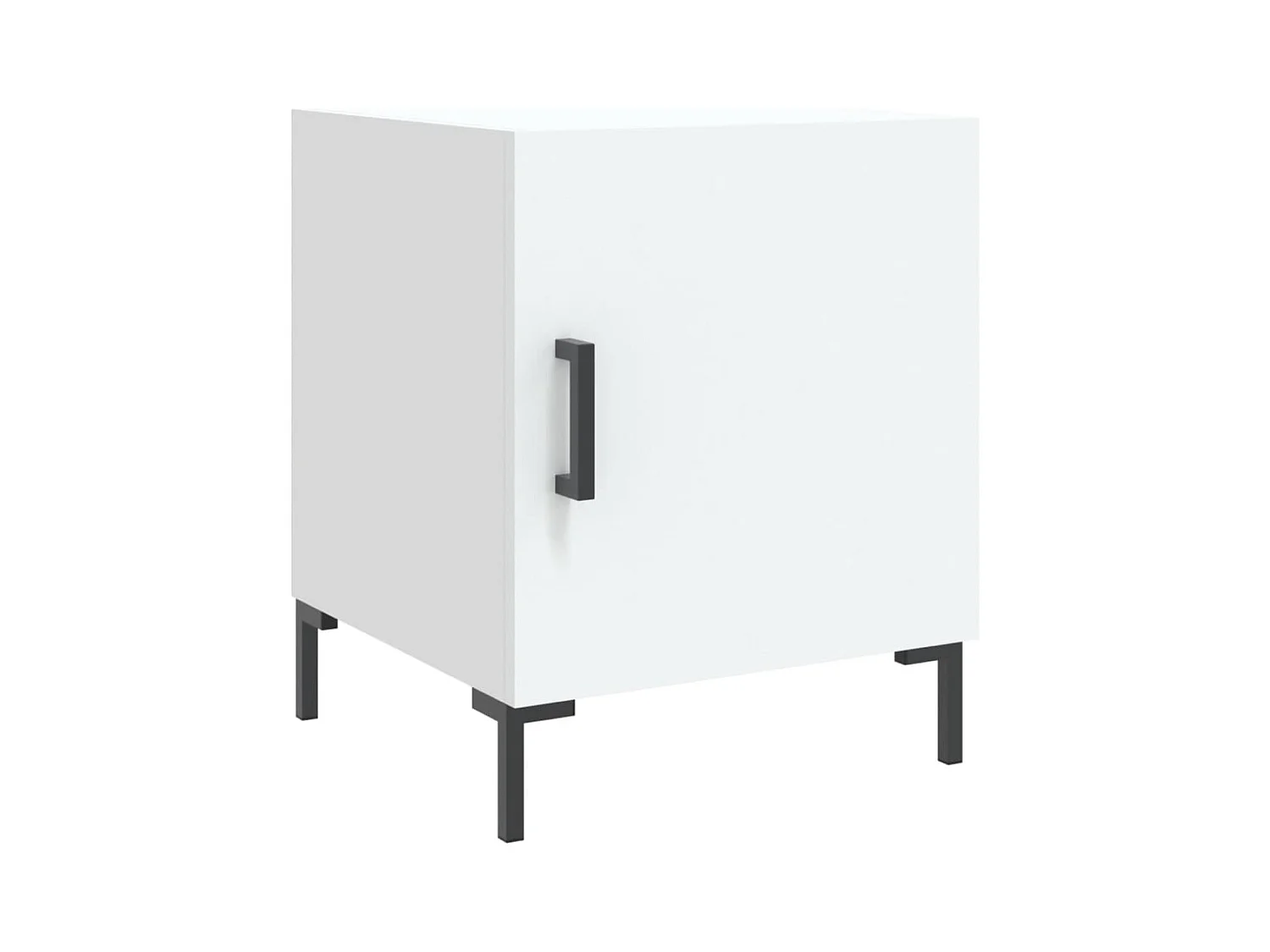 Mesitas de noche | Mesilla de noche 2 uds madera de ingeniería blanco 40x40x50 cm