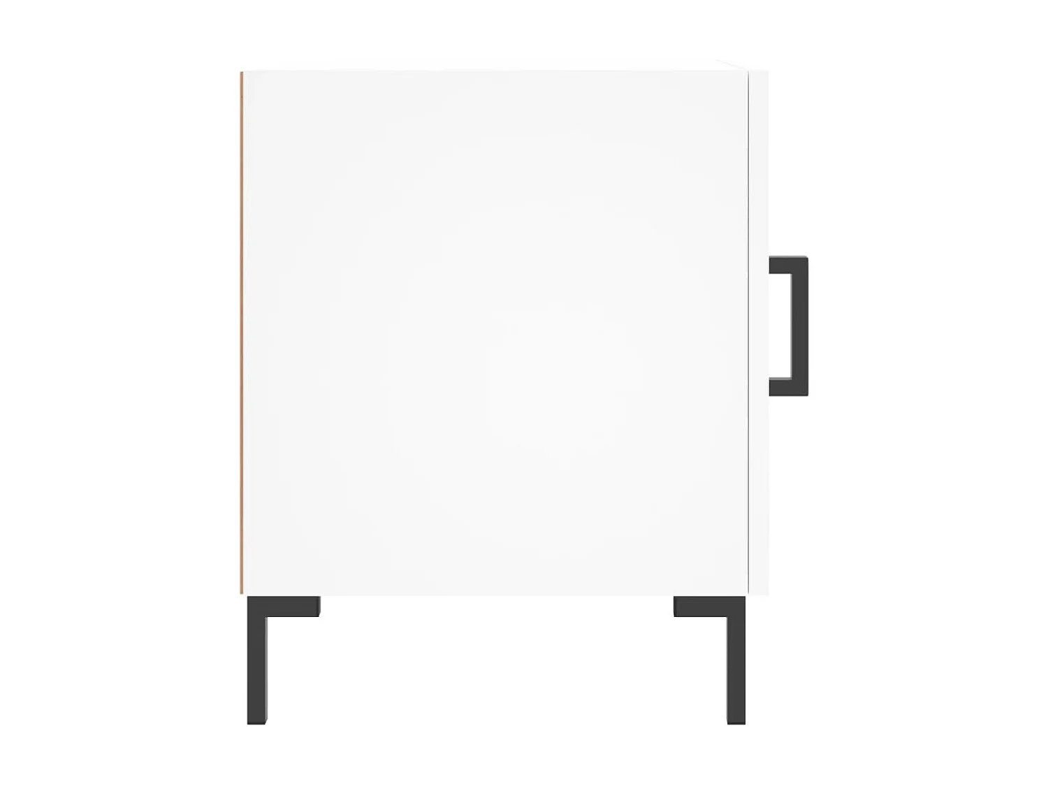 Nachttisch 2er Set-Beistelltisch-Nachttischkommode Weiß 40x40x50 cm Holzwerkstoff SHL51411