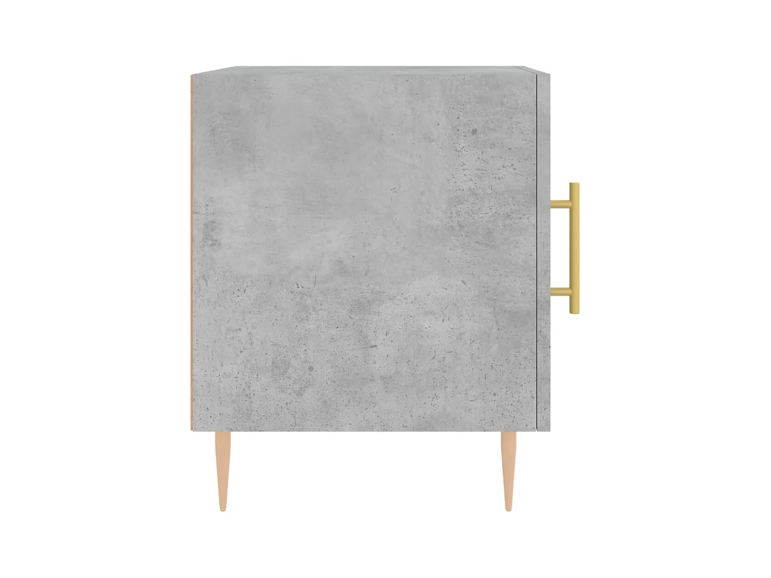 Mesa de Cabeceira Moderna 2 peças 40x40x50 cm derivados madeira cinza cimento