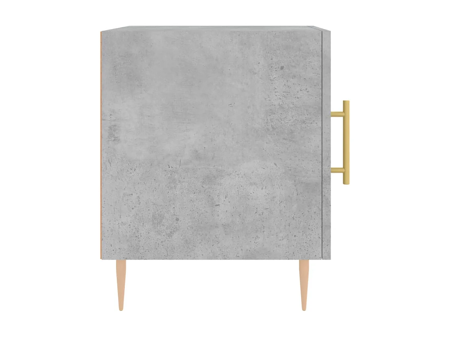 Lot de 2 Tables de chevet Étroite avec Étagère de rangement gris béton 40x40x50 cm bois d’ingénierie