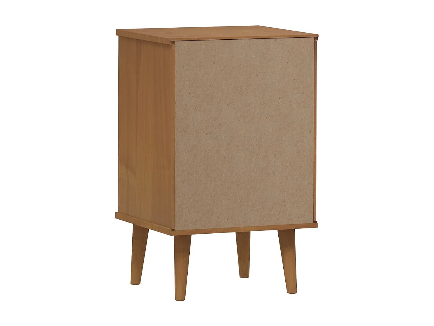 Table de chevet-Table d'appoint MOLDE Marron 40x35x65 cm Bois de pin solide